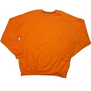 Athletic Works Orange Crewneck Sweatshirt Men's 2XL